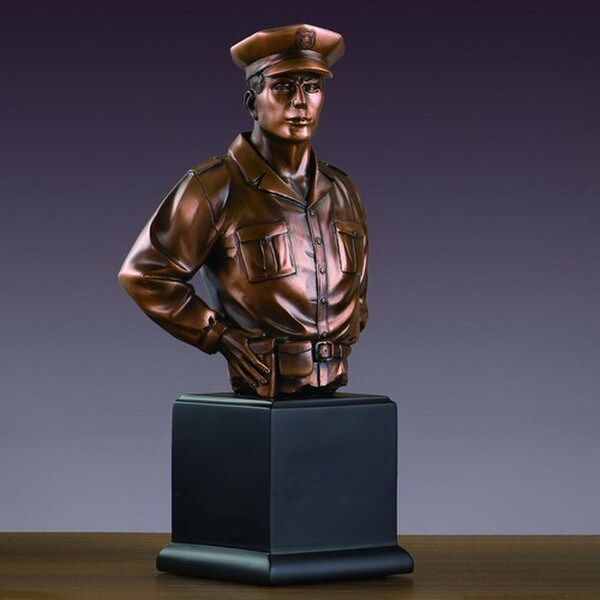 Police Officer Portrait Bust Sculpture Hero Public Service Tribute